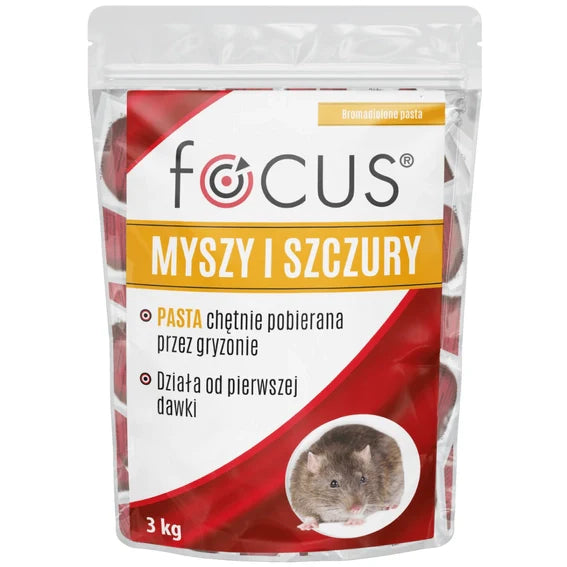 Focus Pasta – appât rodenticide contre les rats, les souris et autres rongeurs | 3kg