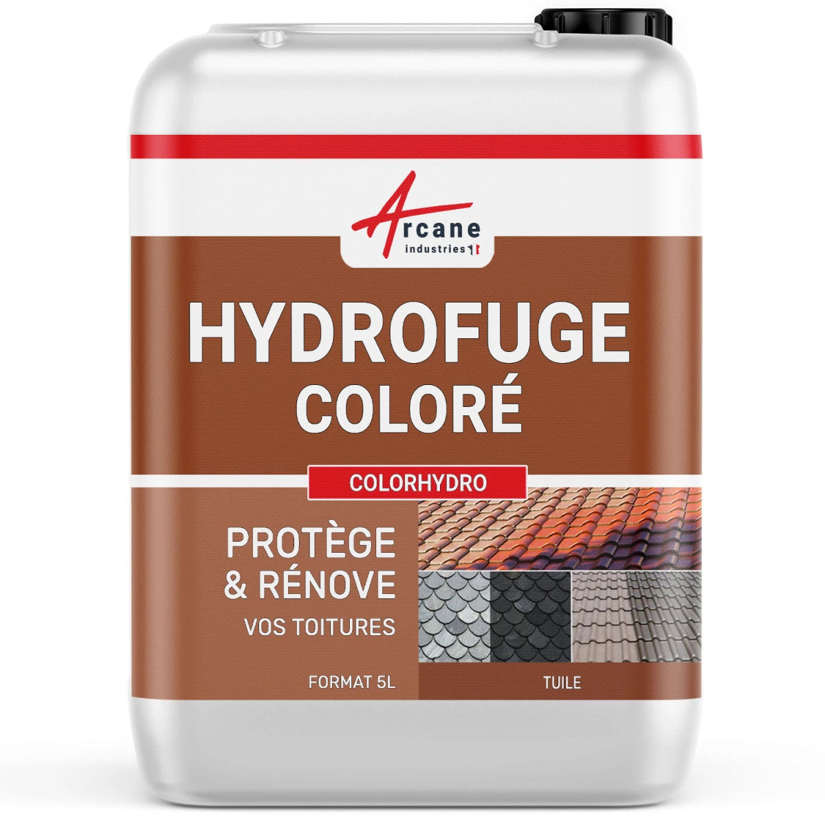 Hydrofuge imperméabilisant toiture coloré pour tuiles en béton, ciment, ardoise: COLORHYDRO