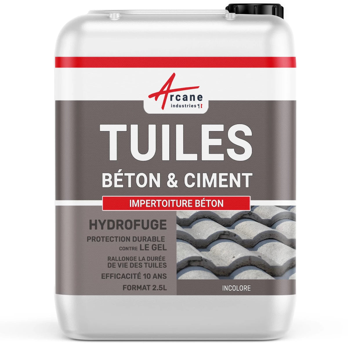 Hydrofuge imperméabilisant incolore pour toiture en béton ciment : IMPERTOITURE BETON